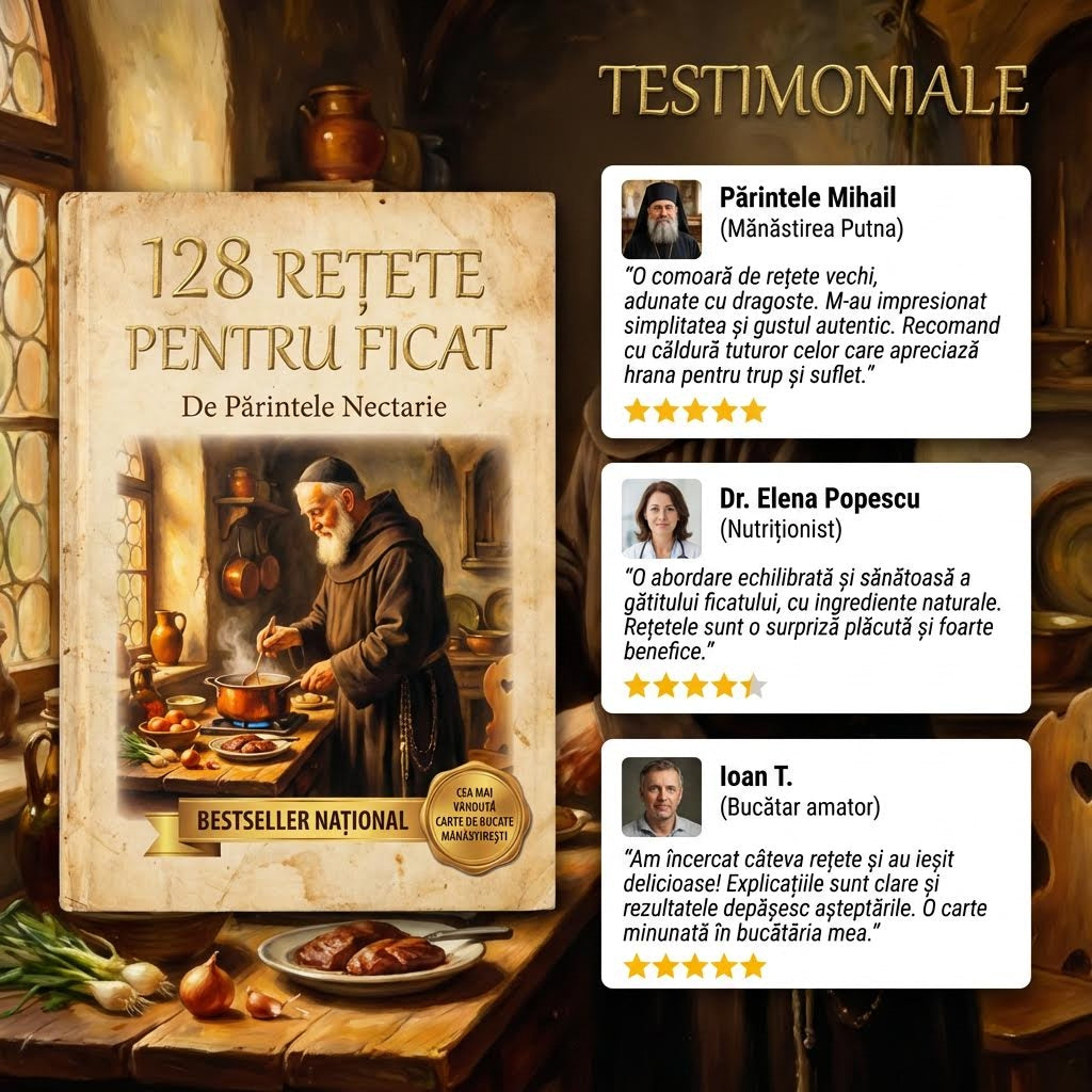 128 Rețete pentru Ficat” – de Părintele Nectarie